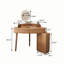 Coiffeuse 29,53 "en bois massif brun simple