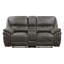 Causeuse de salon en peluche de conception moderne moelleuse en microfibre gris-1902414749