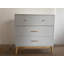 Armoire de rangement à 3 tiroirs de style nordique, commode blanche moderne avec poignées en or rose et base en bois massif, petit organisateur de bureau