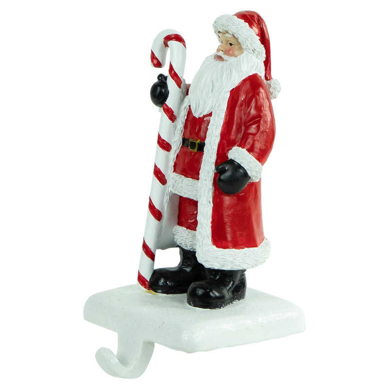 Porte-chaussette de Noël 6,5 "Père Noël avec canne en bonbon