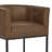 26" Counter Height Bar Stools, Faux Leather Barrel Counter Chairs -1695636040