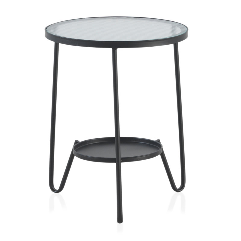 Glass Top End Table