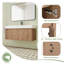 Ensemble de meuble-lavabo mural simple 47,37 po Breyonna