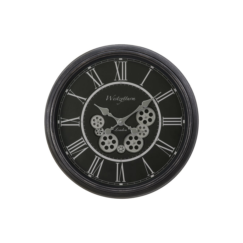 Rond, mécanisme d'engrenage, grande horloge murale