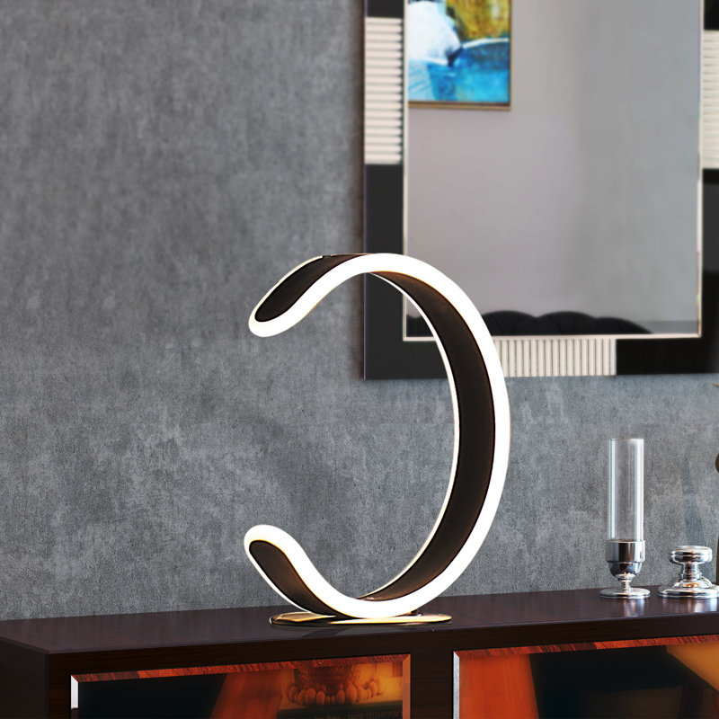 Lampe de table 12,5 po Aureli, Noir