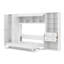 Grand lit escamotable mural avec placard, tiroir et tablette-114243686