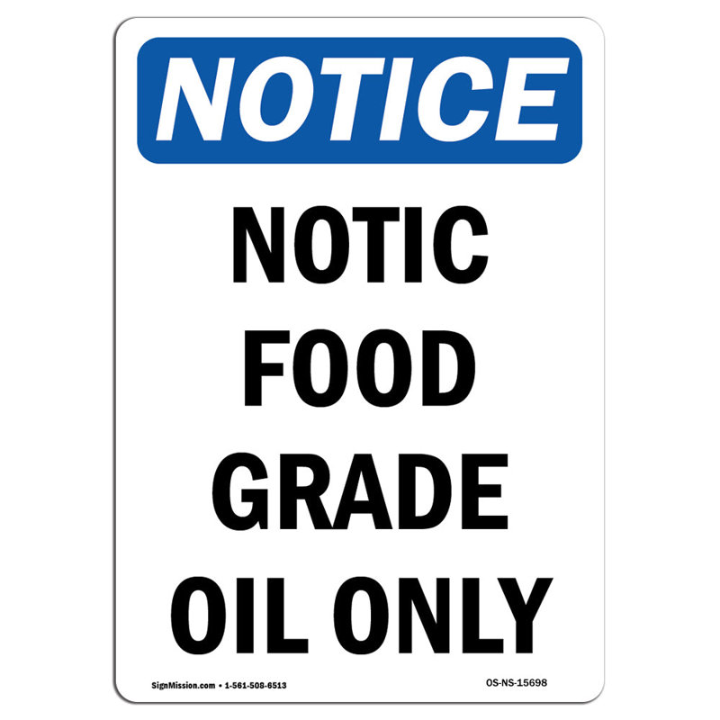 Plaque de qualité alimentaire seulement