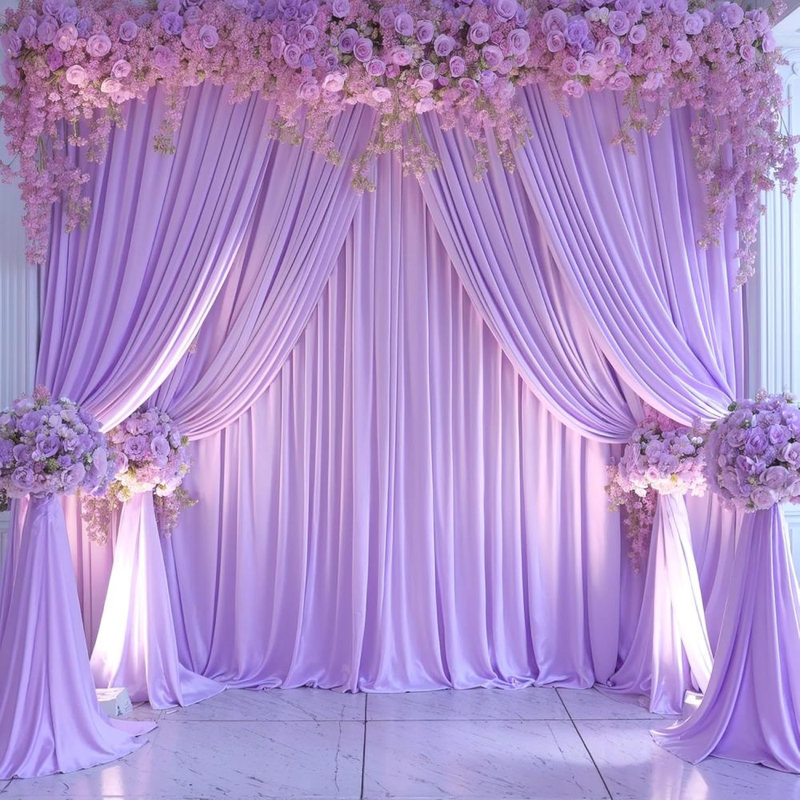 10Ft Tulle Backdrop Curtain For Parites, Sheer Backdrop Curtains Fabric Drapes For Wedding Ceremony Arch Party Stage Decorations(4 Panels 5*10Ft)