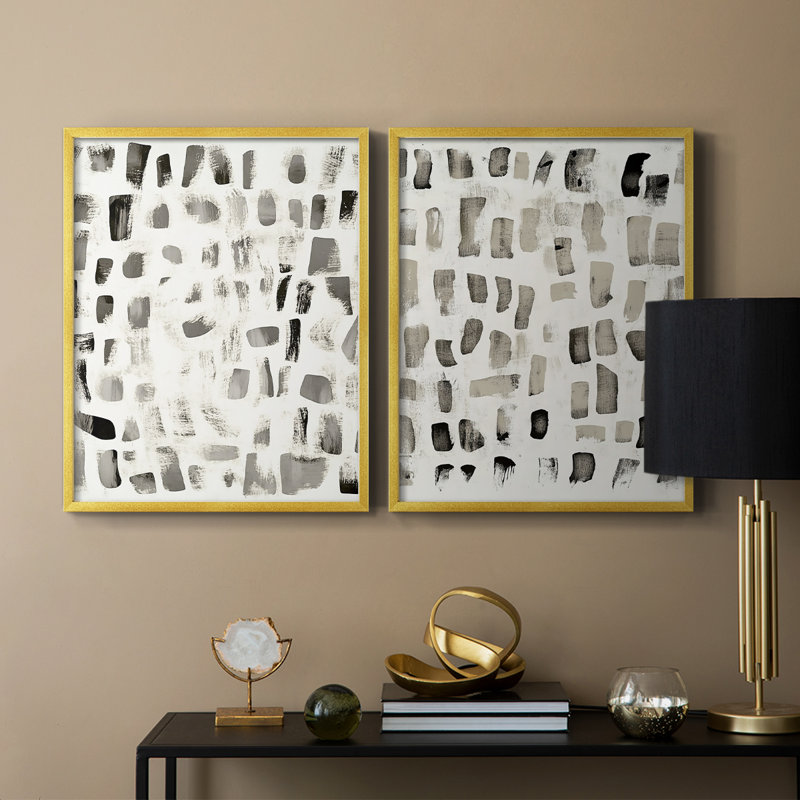 ABSTRACT Series DLXV - reproduction encadrée de qualité supérieure - prête à être accrochée - aucun clou requis - aucun clou requis