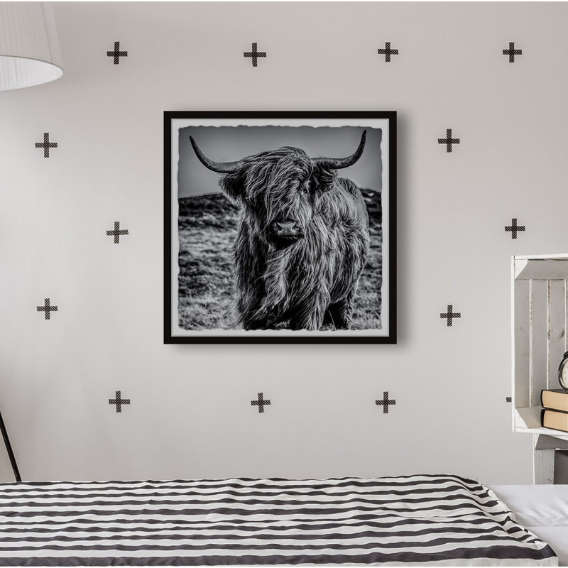 Hair Over Face - Single Picture Frame Print, 45cm H x 45cm W x 3.81cm D