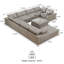 Canapé modulaire rembourré en lin avec repose-pieds 10 pièces Kenda-1467745599