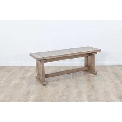 Breakfast Nook Side Bench Wood Seat in Hazelnut
