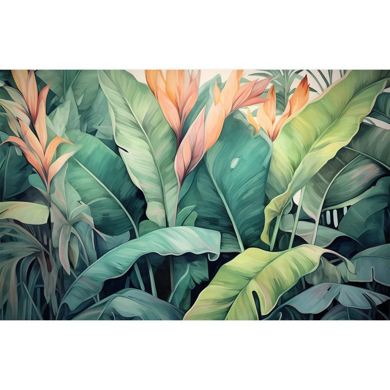 Bordure florale pelez et collez, L 108 po x l 168 po