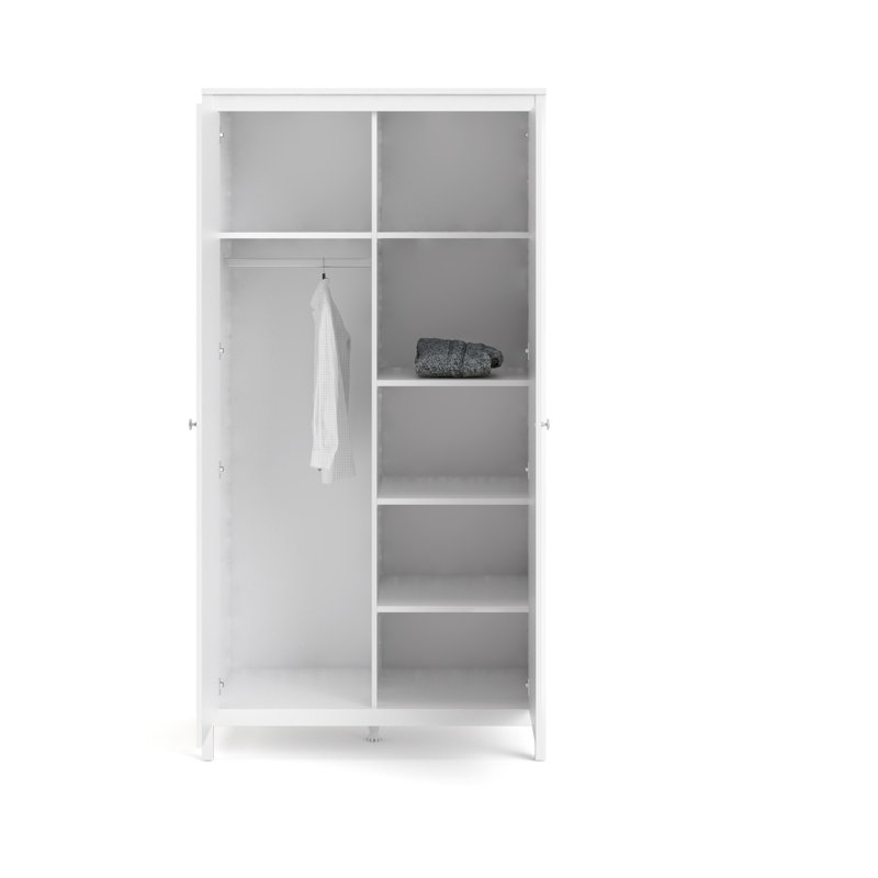 Besiana 2 Door Manufactured Wood Wardrobe, White