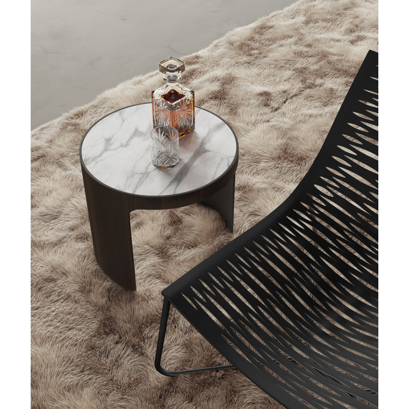 Oliver End Table, White Ceramic