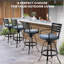 Tabouret de bar pivotant en aluminium 29,6 po avec coussin Sunbrella Pua-1685049717