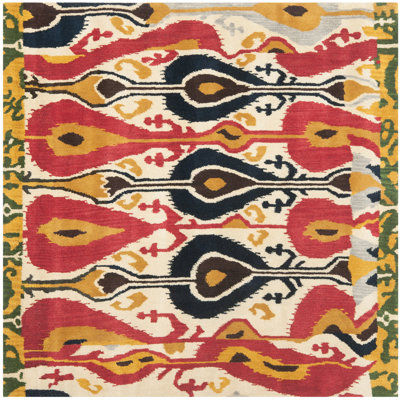 Tapis ikat en laine touffeté à la main Kline