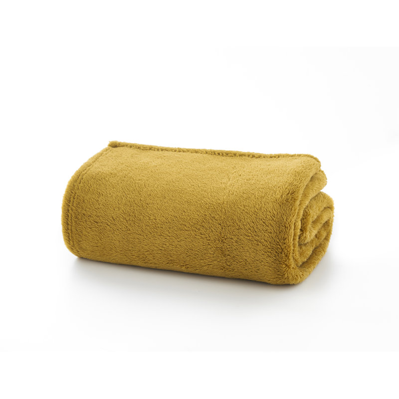 Plain Weave / Muslin Throw Blanket, Ochre
