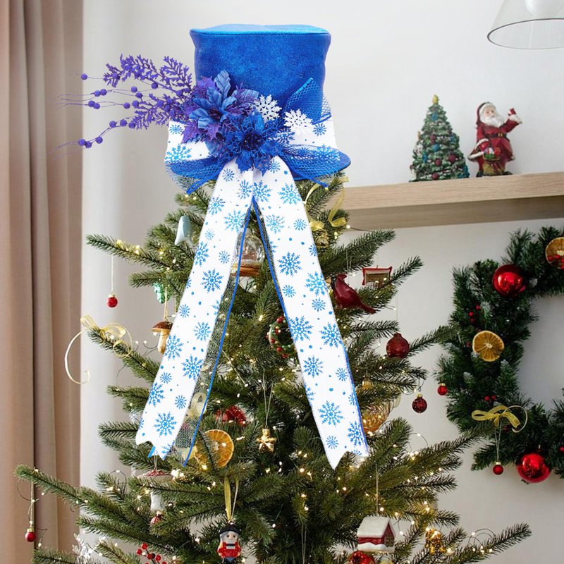 Nœud d'arbre de Noël scintillant scintillant, Blue