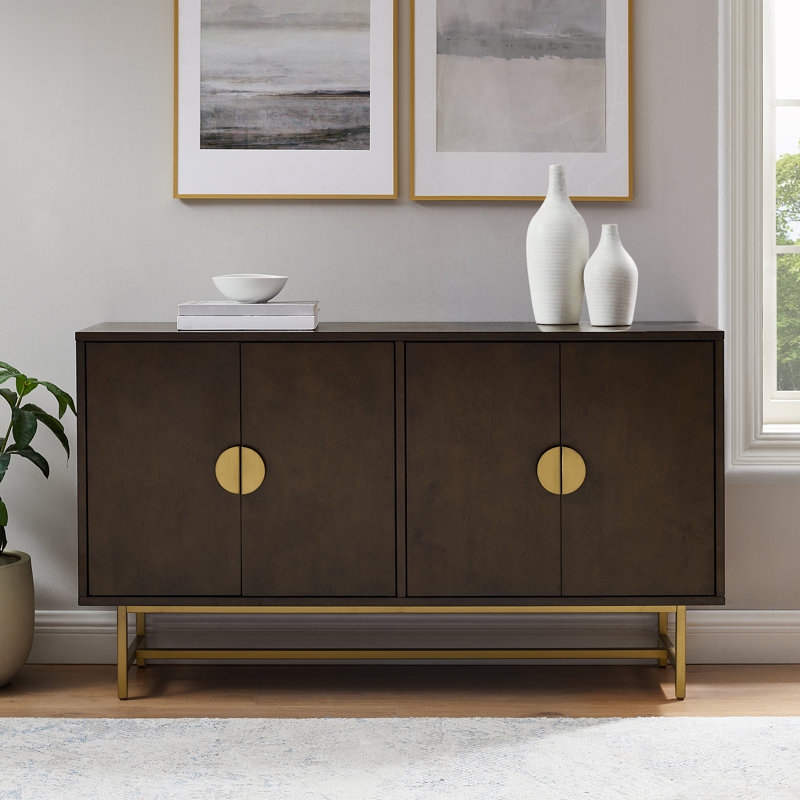 Buffet de 54 po de largeur clinchport, Brun foncé