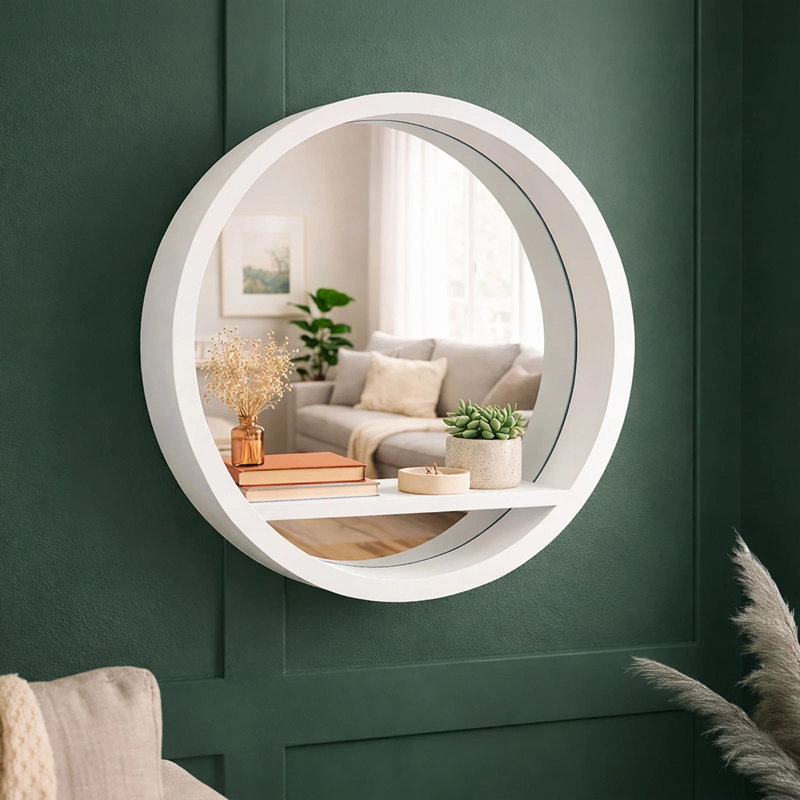 Govea Concave Mirror with Shelves