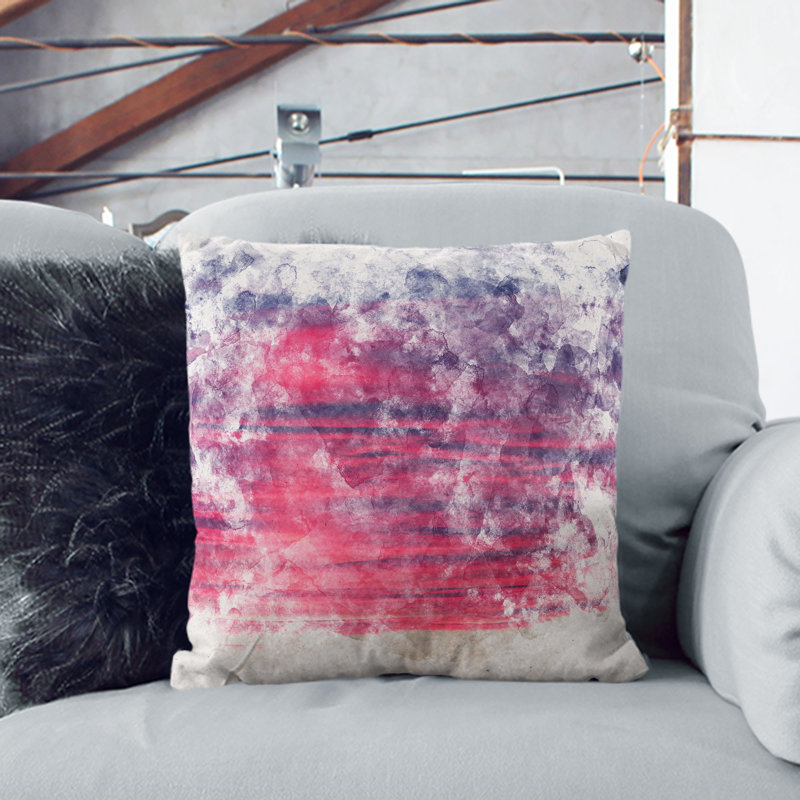 Burning Clouds Cushion with Filling, 55cm H x 55cm W x 20cm D, Black