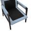 Fauteuil rembourré en chenille bleue, aspect moderne de style Mid-Century - siège confortable, siège en bois de couleur stable et amovible, dossier, solide-1639044818