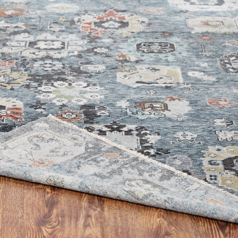 Heritage Bloom Hand Knotted Area Rug, Rectangle 8' x 10'