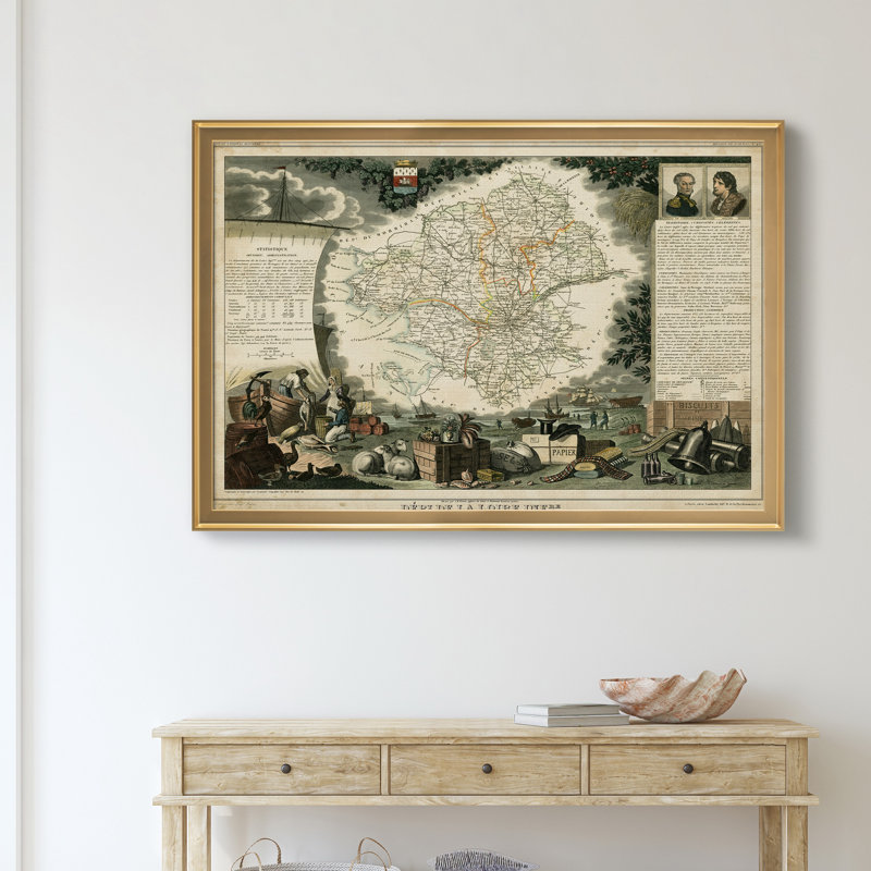 Atlas nationale illustre III-impression d’art graphique sur toile encadrée, H 18,5 po x l 24,5 po x P 1,5 po
