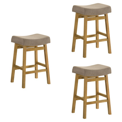 Ensemble de 3 tabourets de bar à hauteur de comptoir Lenon Modern Farmhouse