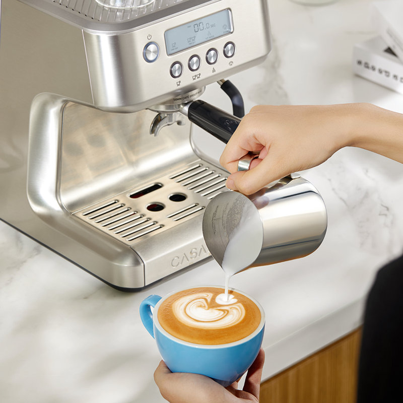 Machine à espresso CASABREWS ULTRA, machine à expresso professionnelle à 20 barres avec porte-filtre commercial de 58 mm, contrôle de température PID réglable, affichage à cristaux liquides et buse à vapeur