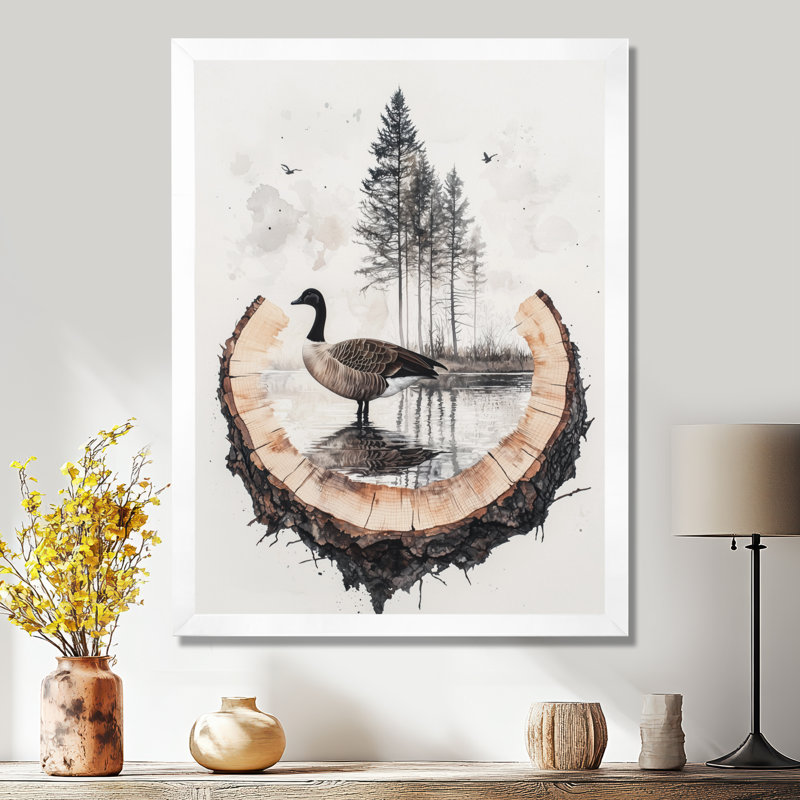Girovard - animaux, art mural sur toile, H 44 po x l 34 po, Reproduction encadrée d'une seule photo, Blanc