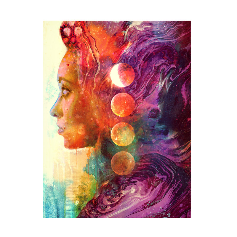 Art sur toile Barrett Biggers Luna Goddess, H 14 po x l 19 po