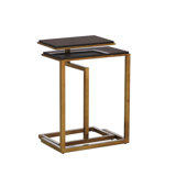 2 Piece C-Nesting Table Set-Brass