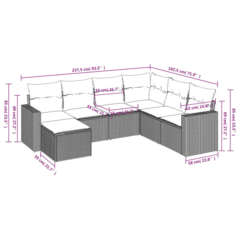 Vidaxl Garden Sofa Set