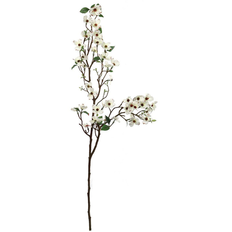 Ensemble de 2 branches de cornouiller artificielles blanches de 50 pouces, plante artificielle pour plancher et décoration de table