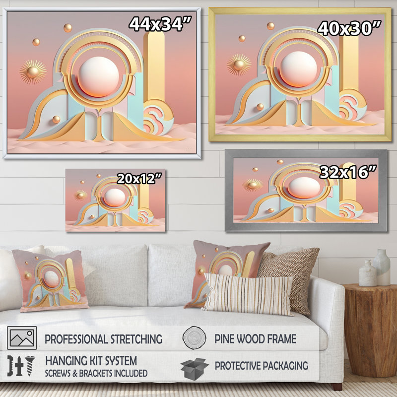 Minimalisme, l'aube de la nouvelle époque, impression d'art mural géométrique moderne, H 16 po x l 32 po x P 1 po