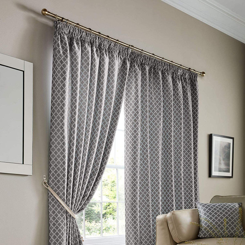 Dareece Cotswold Pencil Pleat Lined Curtains, Width 116 x Drop 182 cm, Latte