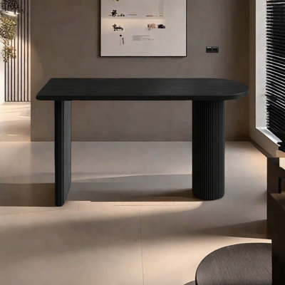 Black solid wood French-style bar table