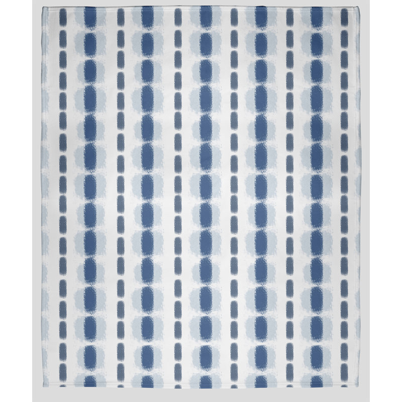Funky Junky Fleece Throw Blanket, 50" W x 60" L, 1.85, Blue