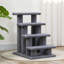 4-Step Dog Steps for Bed & Sofa, Pet Climb Ladder for Dogs & Cats, 63 x 43 x 60 cm, Grey