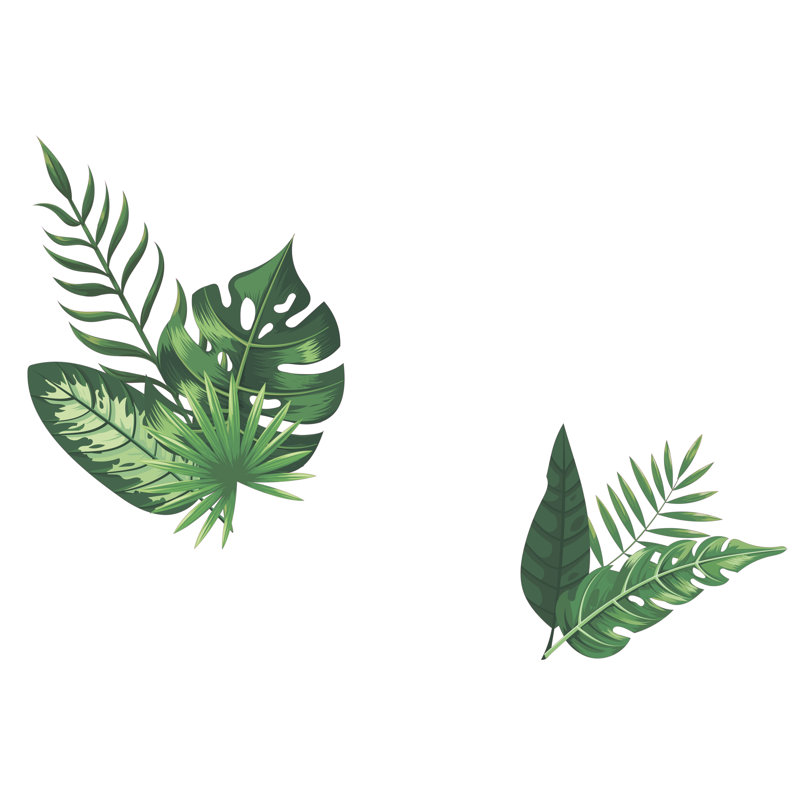 Plants & Flowers Wall Decal, 14" H x 20" W