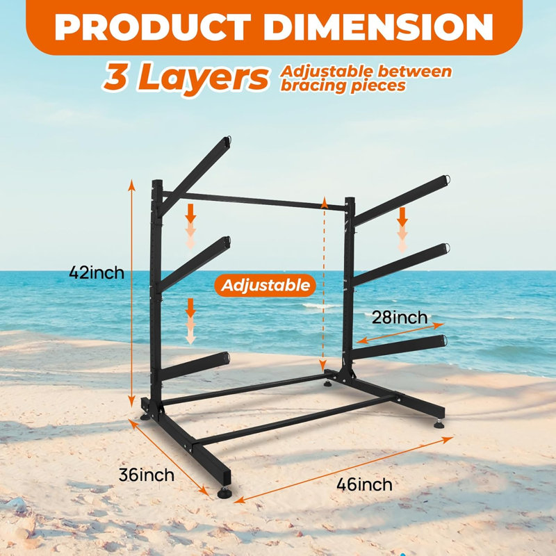 Support de rangement pour kayak autoportant