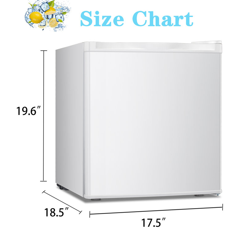 1.1 Cubic Feet Undercounter Upright Freezer with Adjustable Temperature Controls, White