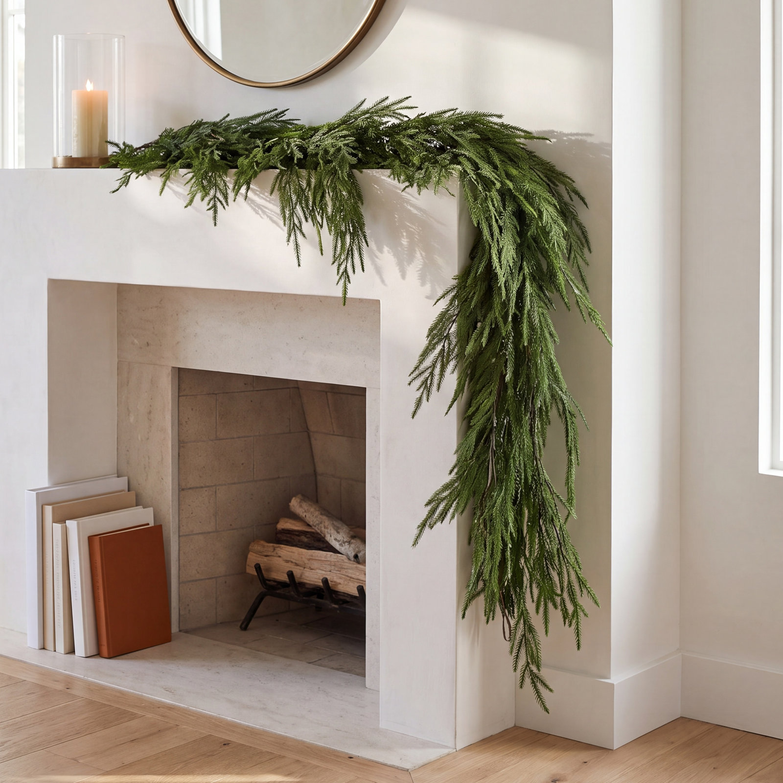 9" Norfolk Pine Christmas Garland