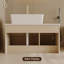Petit meuble-lavabo flottant simple 31,5 "avec lavabo vasque Everlee-1350107257