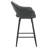 Swivel Upholstered Barstool With Footrest 27'' Counter Stool Faux Leather Height Bar Stool-115192817