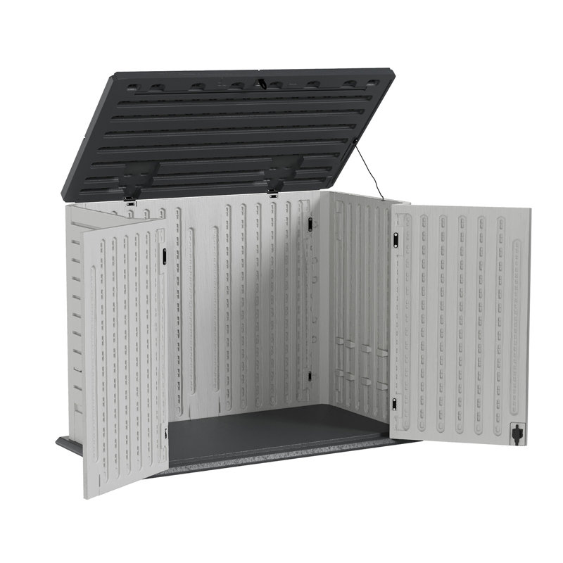 JolyDale 50 in. W x 29 in. D Outdoor Resin Horizontal Storage Shed With Floor