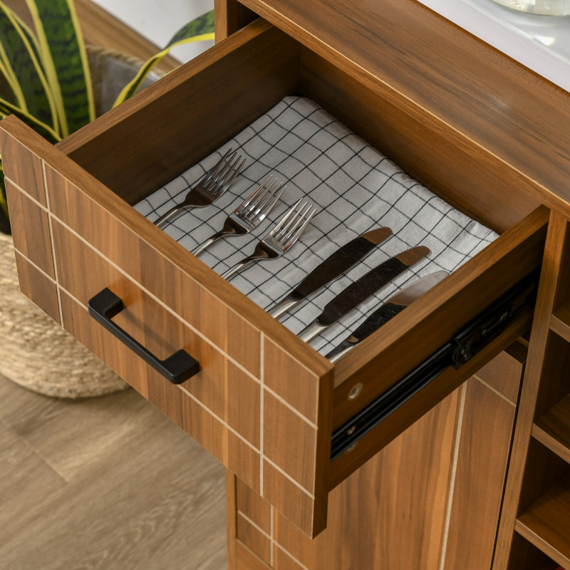 Armoire à vin rétro pour 6 bouteilles avec porte-verres