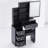 Left Bedside Cabinet Vanity Table With Touch Control LED Mirror-195862195